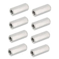 Hex coupling nuts, silver metal, with internal threads; M12 x 1.25 size
