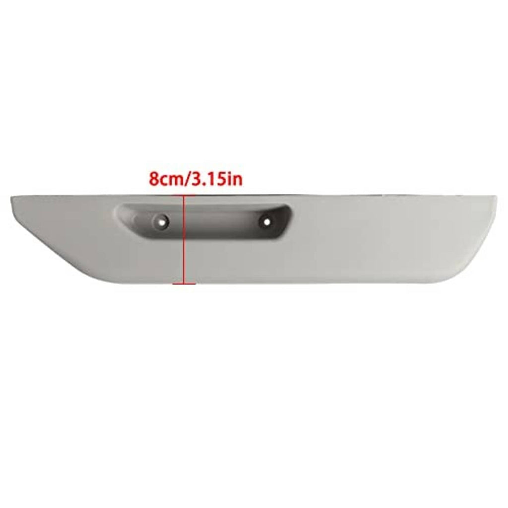 Gray armrest insert with oval switch opening and two mounting points