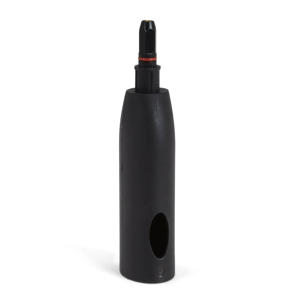 Steam machine straight adaptor, black cylinder nozzle with red collar