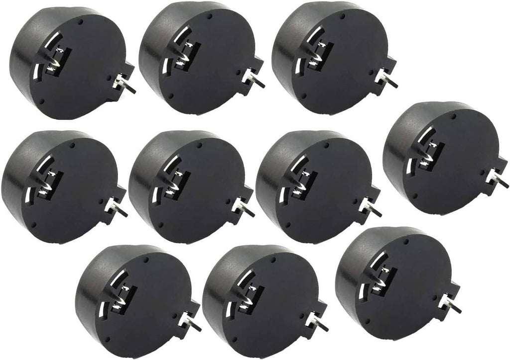 CR2032 2-pin DIP coin cell holder pack, multiple black sockets