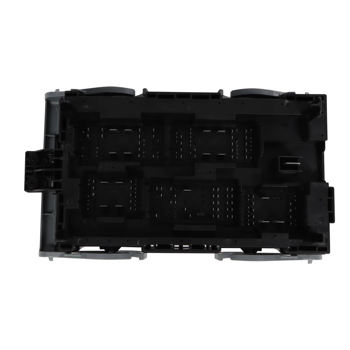 Vehicle fuse relay junction block back housing with internal connector slots