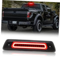 LED third brake light with smoked housing and red LED strip on truck tailgate