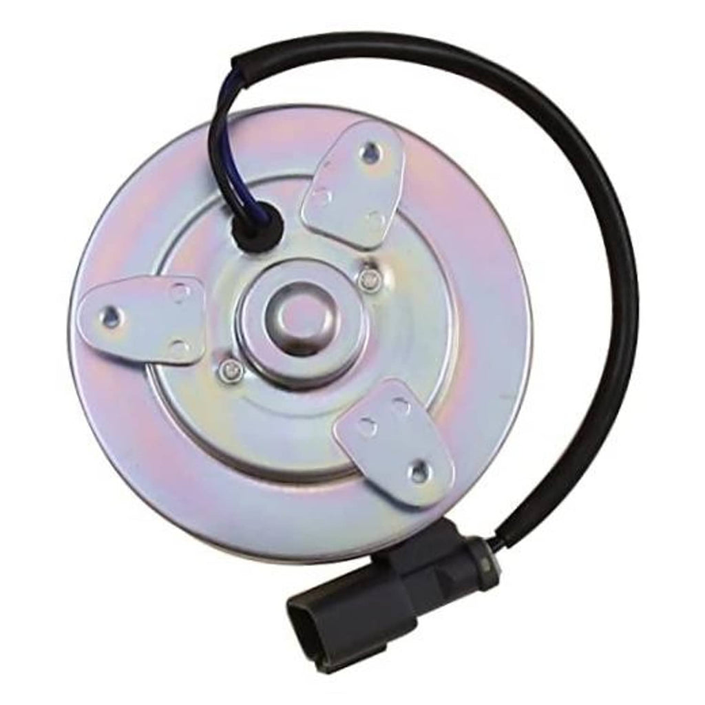 Honda Accord replacement cooling fan motor with circular housing and black wire pigtail