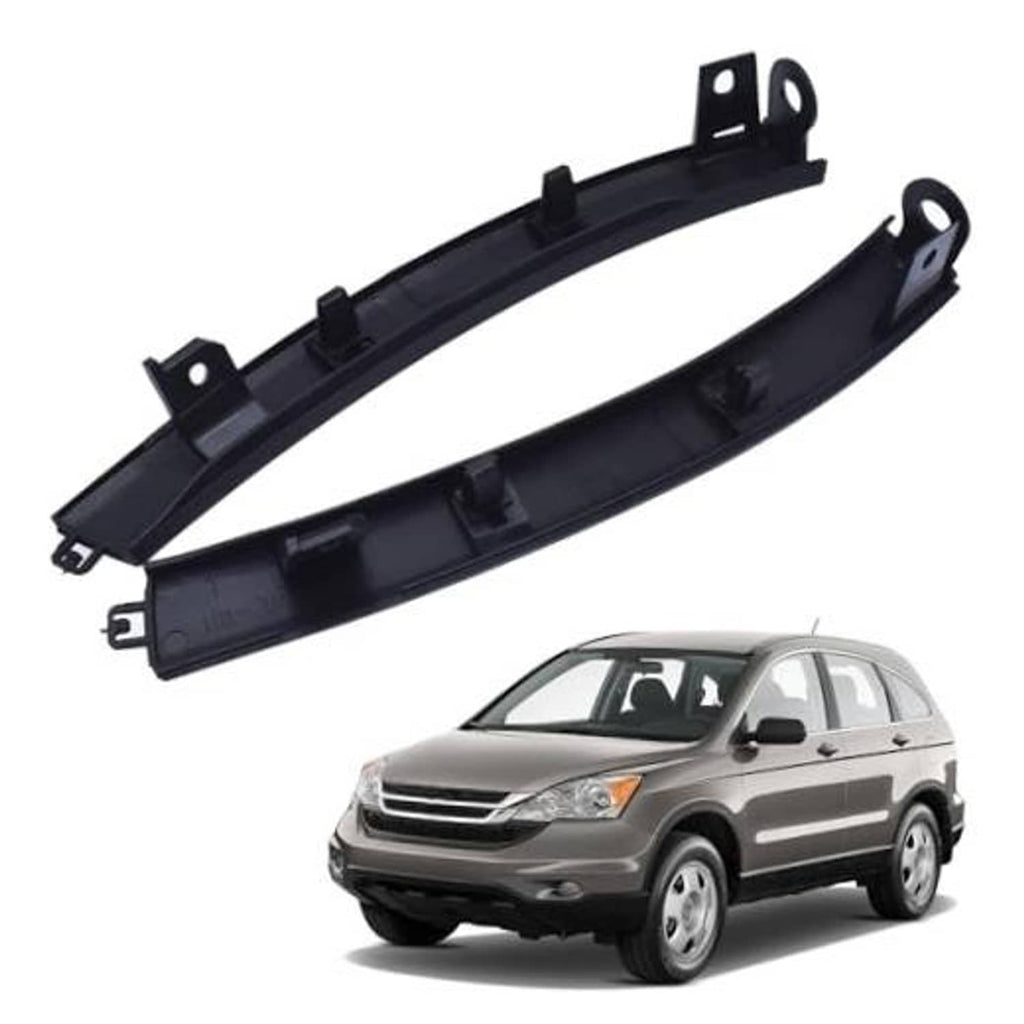 Black front bumper filler trim pieces, left and right, for vehicle front bumper
