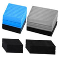 Set of felt squeegee tools with blue and gray handles and black felt pads