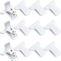 Padded comforter clips set of 12 white clips with metal spring fasteners