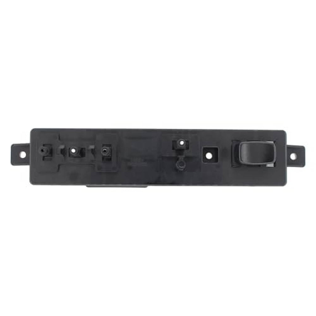 Black power seat switch panel with two mounting holes and central control switch