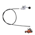Black throttle control cable with metal bracket and round black knob, 1-wire lead