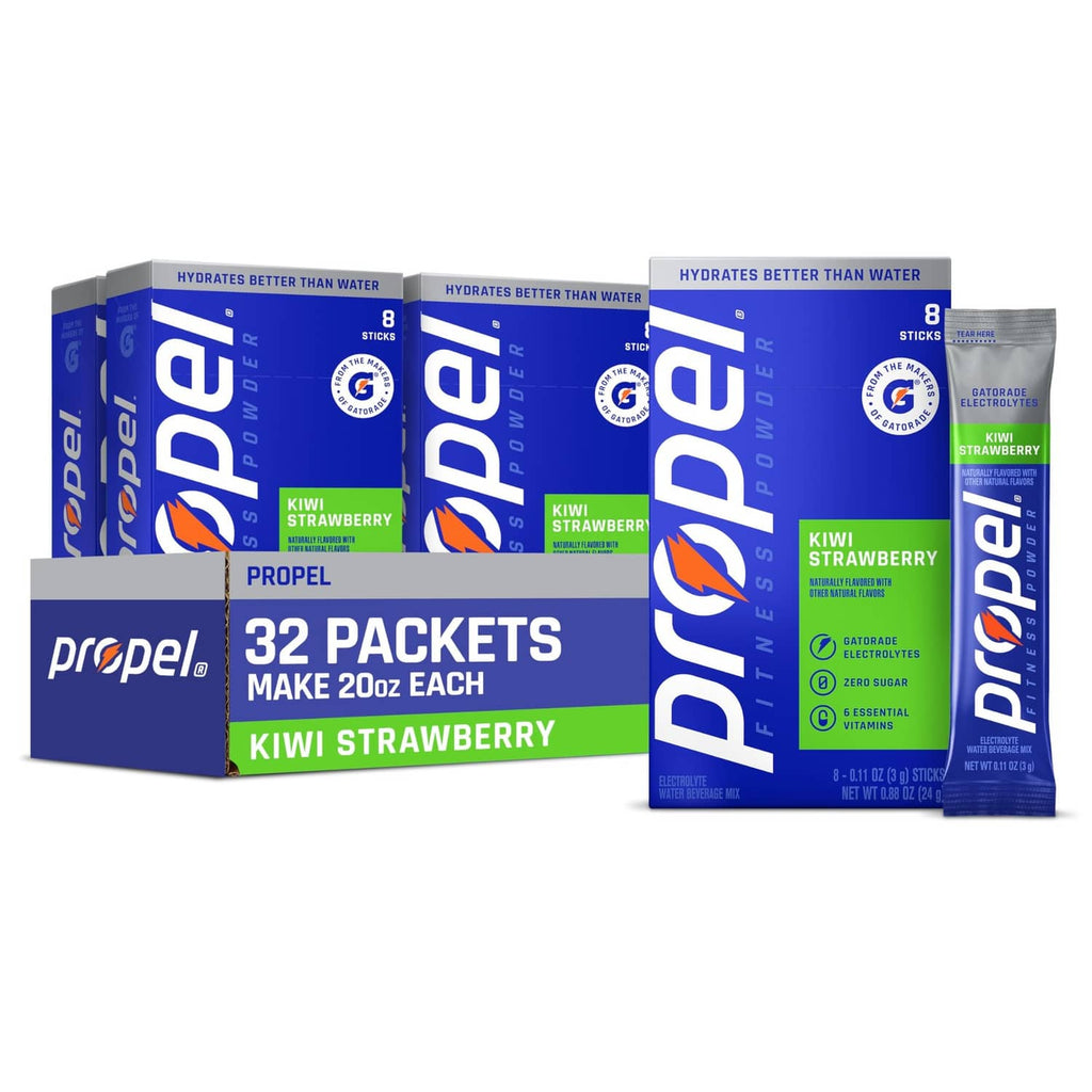 Propel electrolyte drink mix multi-pack with 32 packets, kiwi strawberry flavor