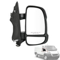 Passenger-side right manual door mirror with black housing and clear mirror glass