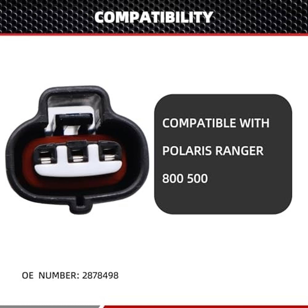 Throttle position sensor connector with three terminal contacts and wire lead