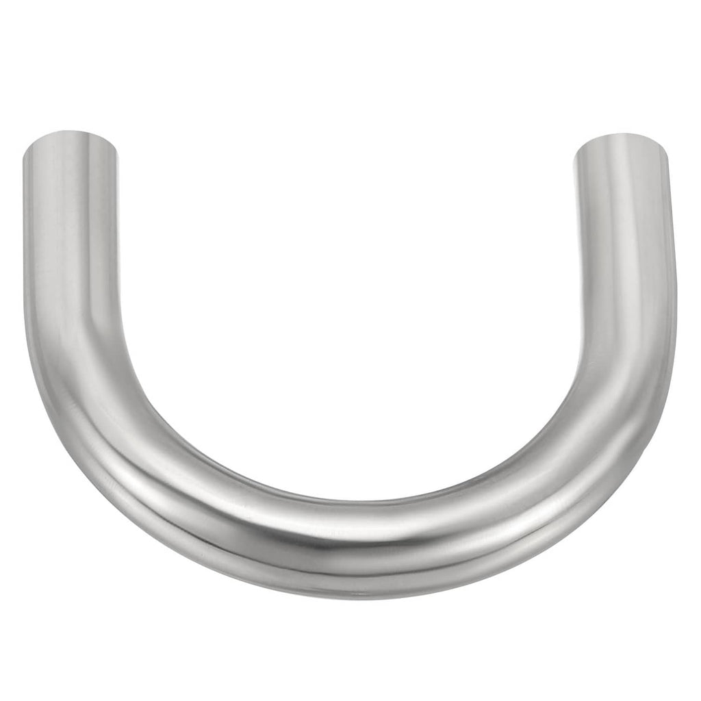 Stainless steel sanitary U-bend pipe with smooth rounded 180-degree curve