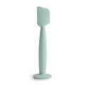 Mushie soft silicone diaper cream applicator, Cambridge blue with suction base