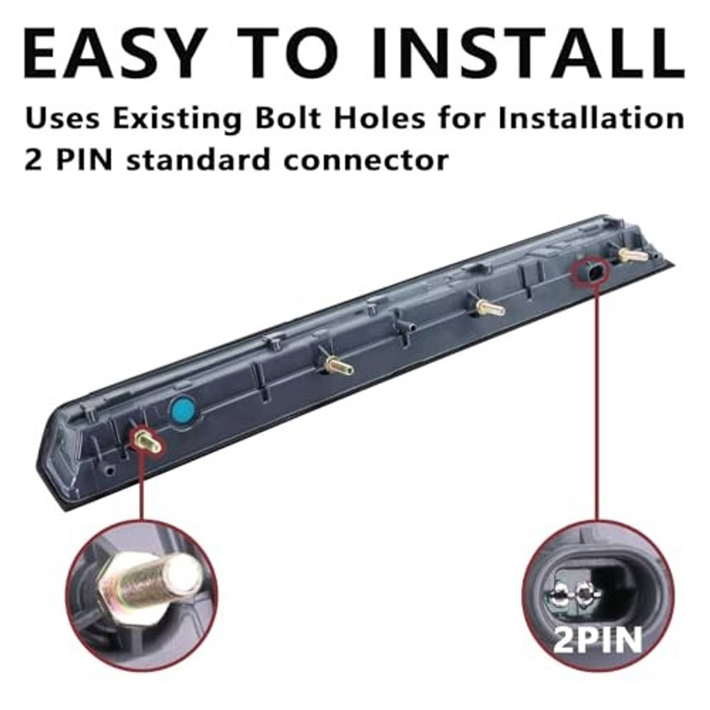 LED stop light housing with 2-pin connector and existing bolt-hole mounting points