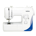 White Brother mechanical sewing machine with blue side panel and stitch dial
