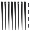 Matte black aluminum deck balusters with mounting screw set, 51-pack shown