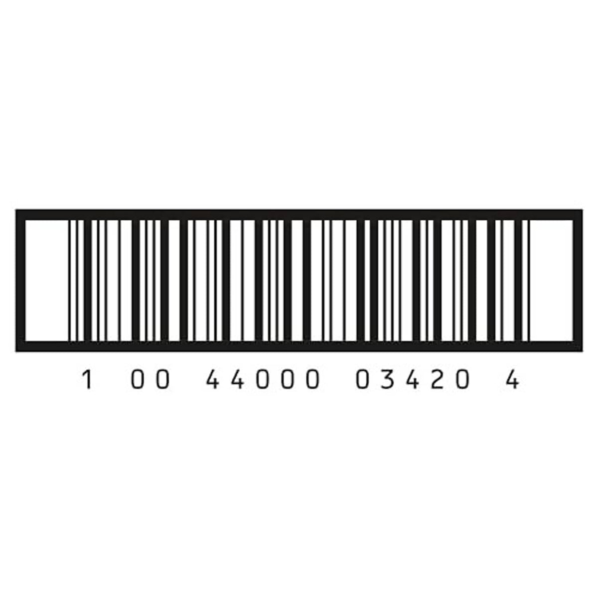 Belvita soft baked banana bread biscuits barcode label on pack