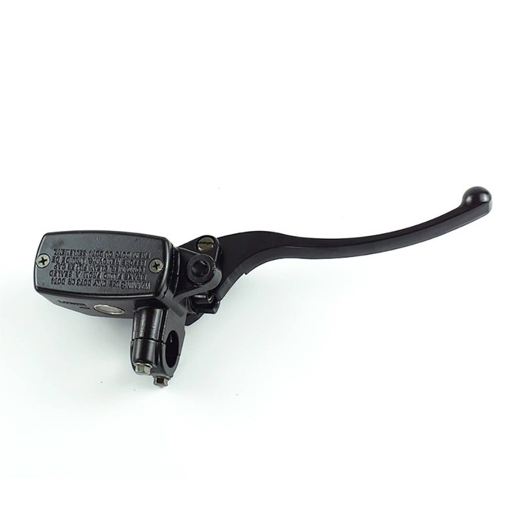 Black brake master cylinder with reservoir cover and long lever