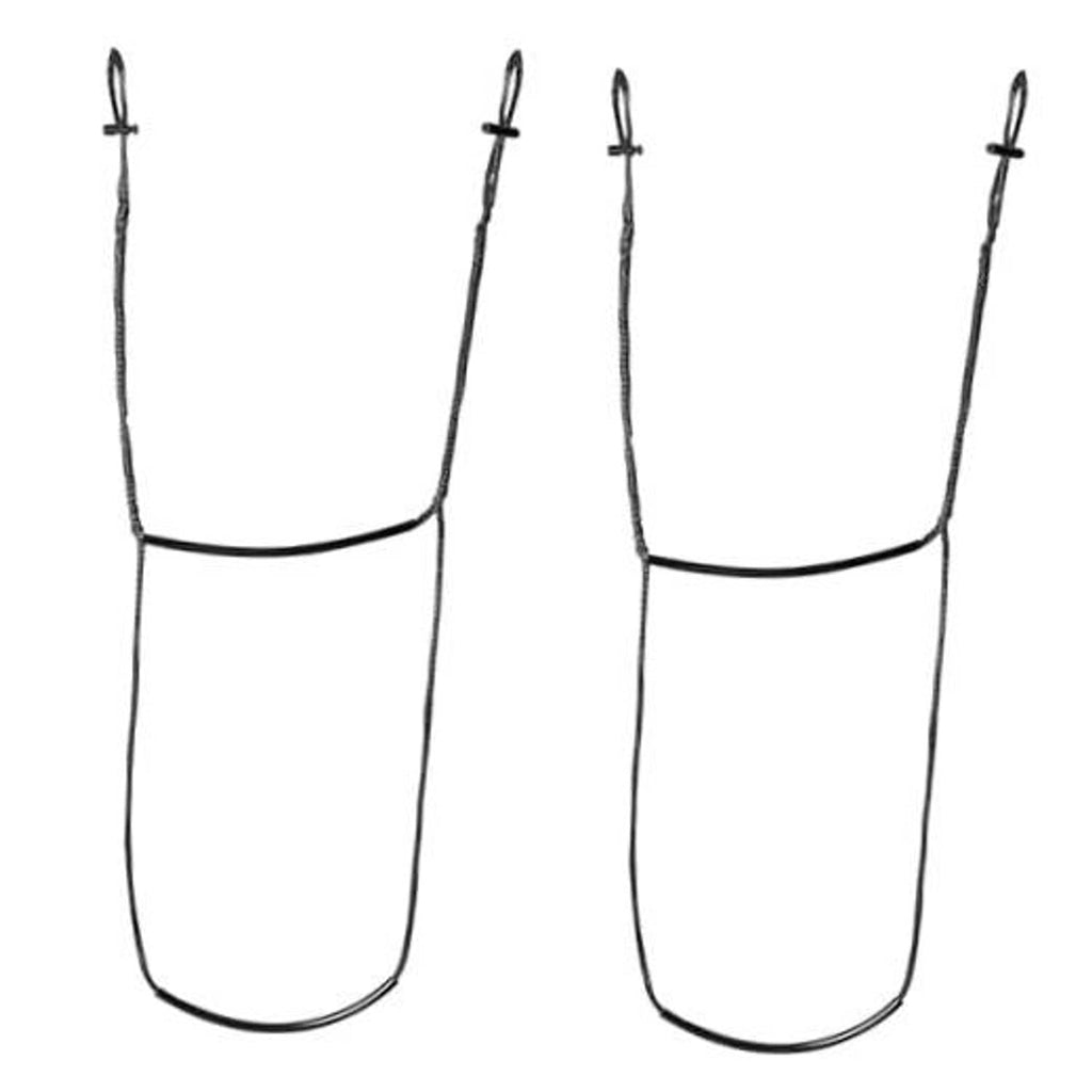 Pair of single-step cable climbing aider foot stirrups with loop handles