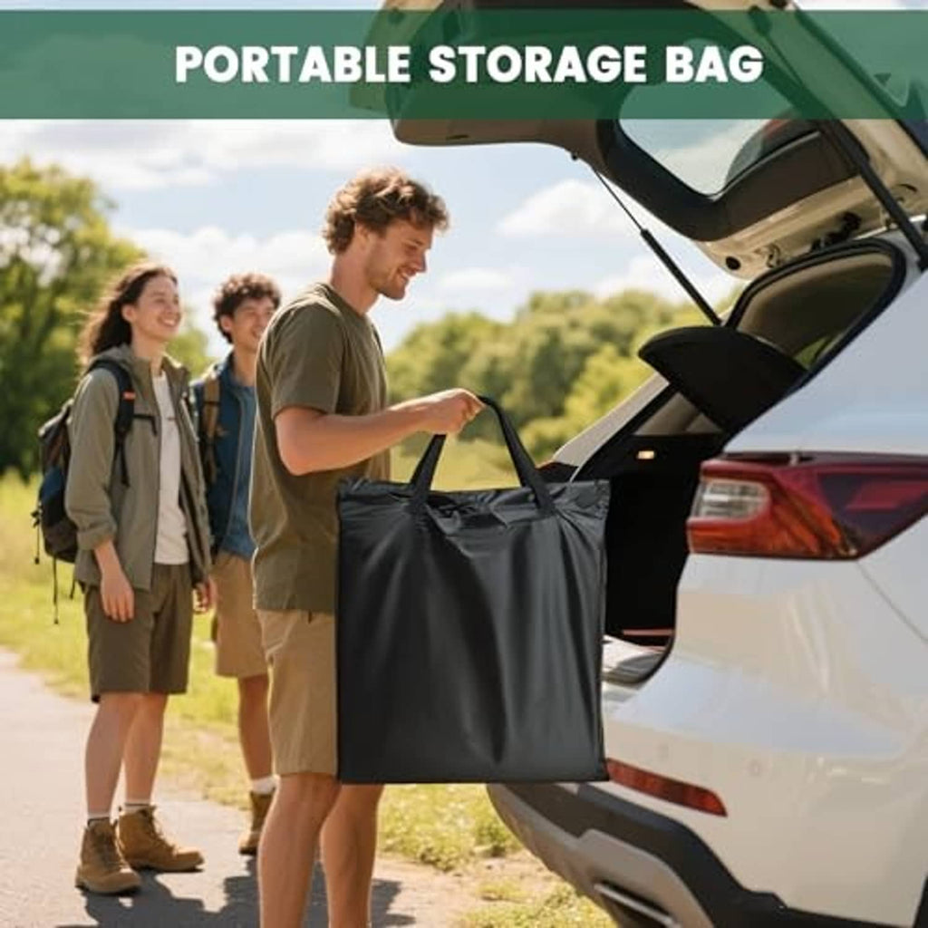 Golf putting mat with portable storage bag for carrying and transport