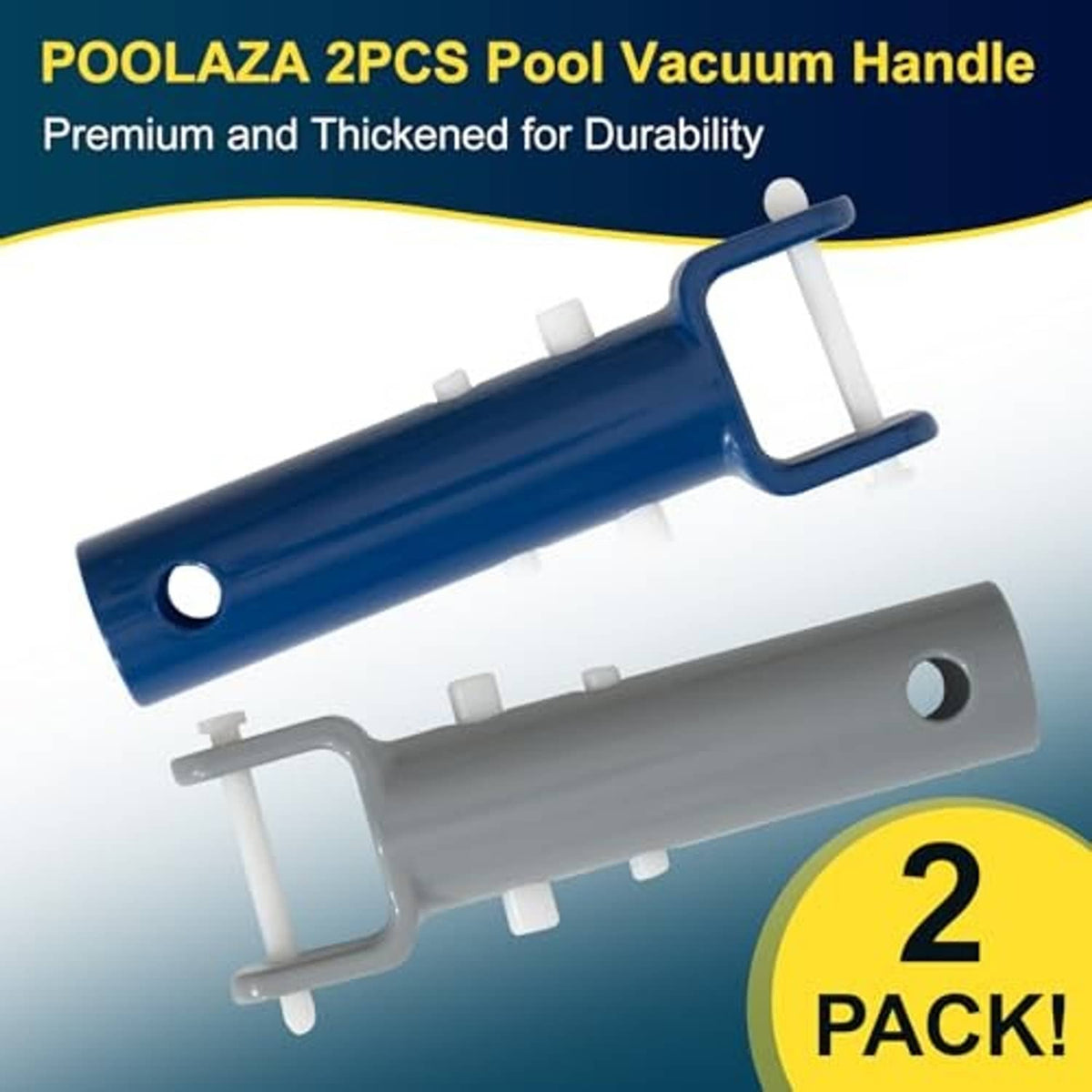 Blue pool vacuum handle replacement with EZ clip attachment and included parts