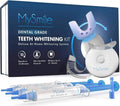 Dental-grade teeth whitening kit box with LED mouth tray and multiple gel syringes