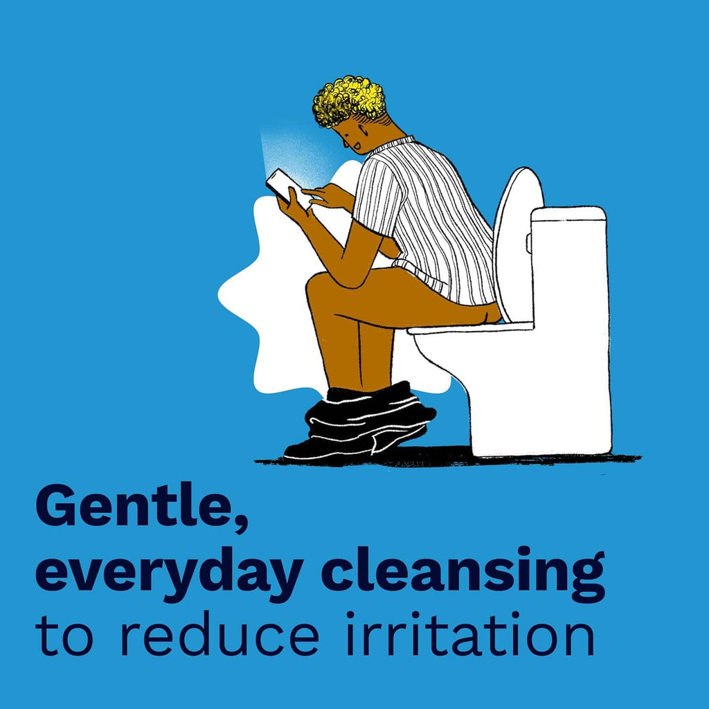 Medicated hemorrhoidal wipes illustration of gentle everyday cleansing to reduce irritation