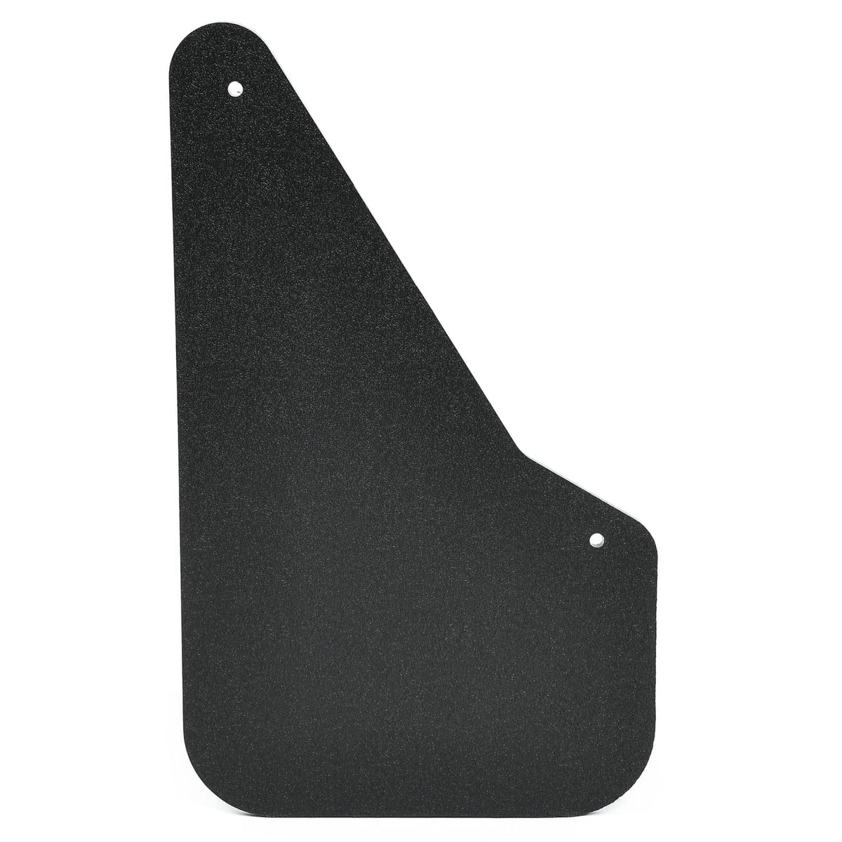 Dark textured rudder blade with two mounting holes for pedal boat