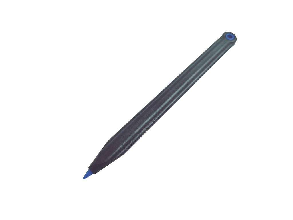 Replacement stylus, dark-gray angled pen with blue ring and blue tip