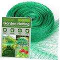 Green garden netting roll with protective mesh for covering vegetables and fruit