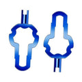 Blue 4-in-1 Presta valve core removal tool for bike valve cores, 2-pack.