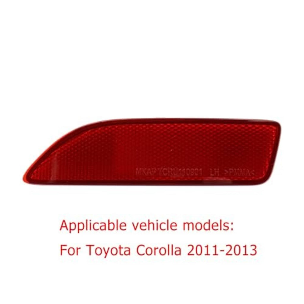 Red curved rear bumper reflector cover lens with fine textured pattern
