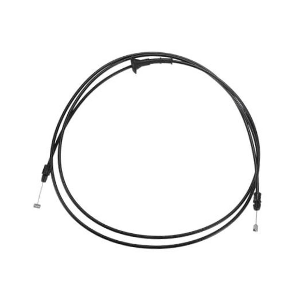 Black hood latch release cable with coiled line and end connectors