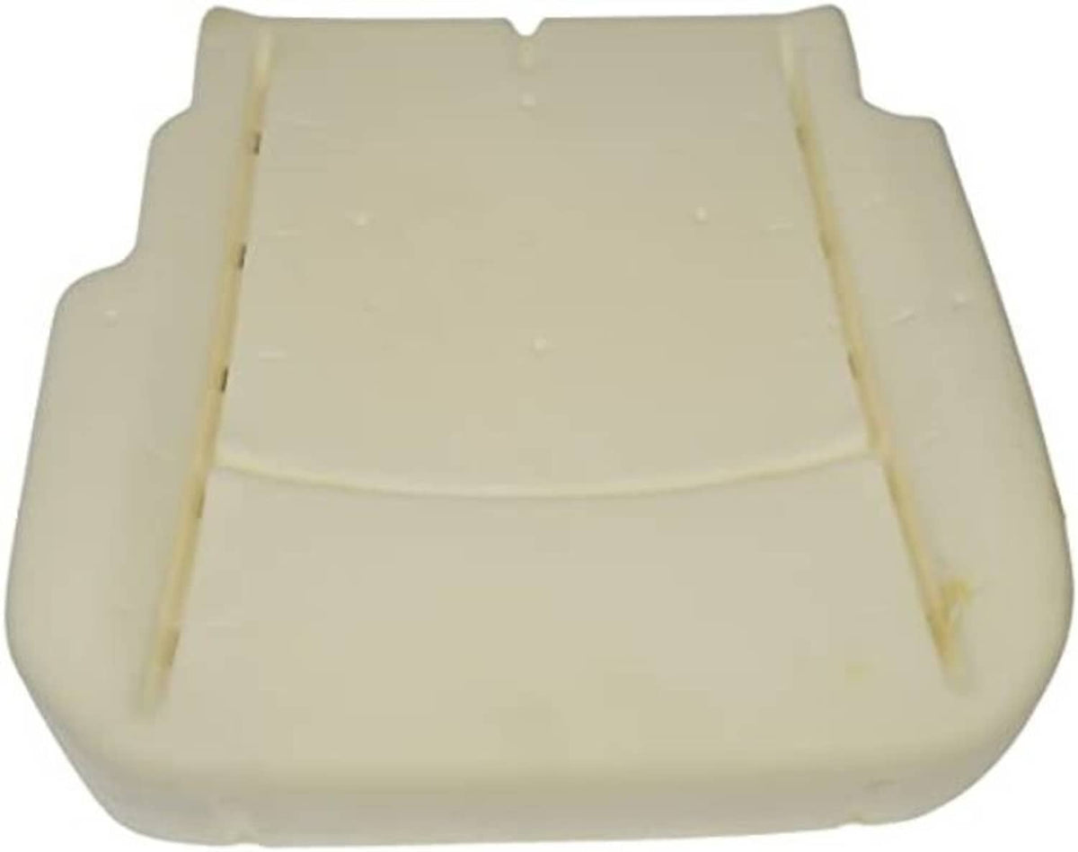 Light beige seat bottom cushion, front driver side with center stitched seam