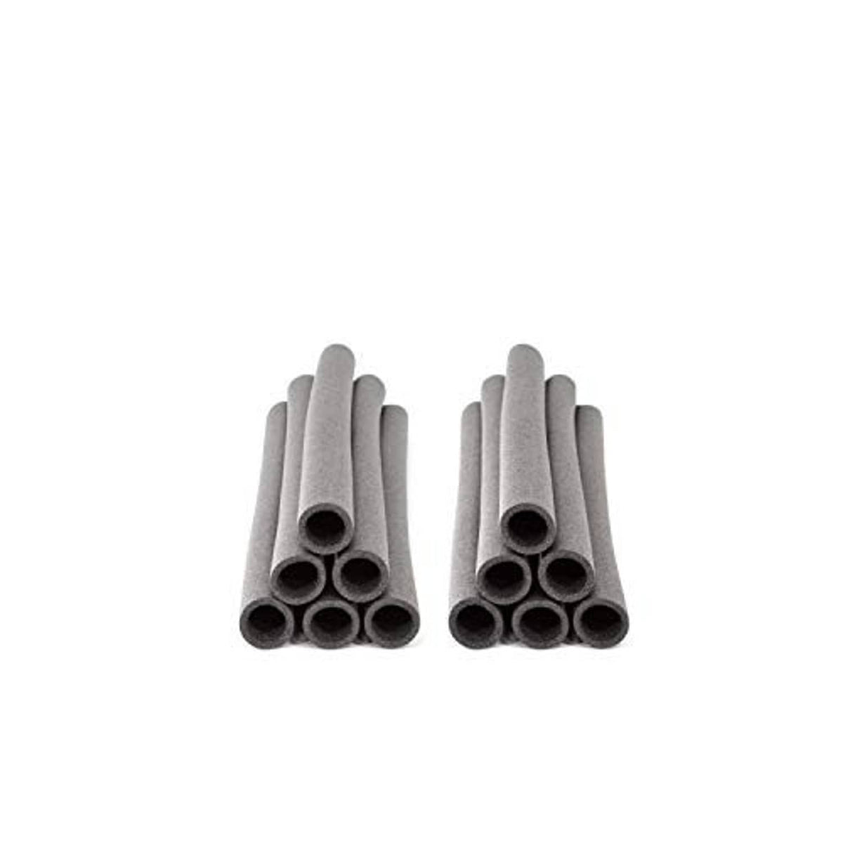 Grey foam enclosure corner pieces, 2-piece bundle, cylindrical with hollow openings