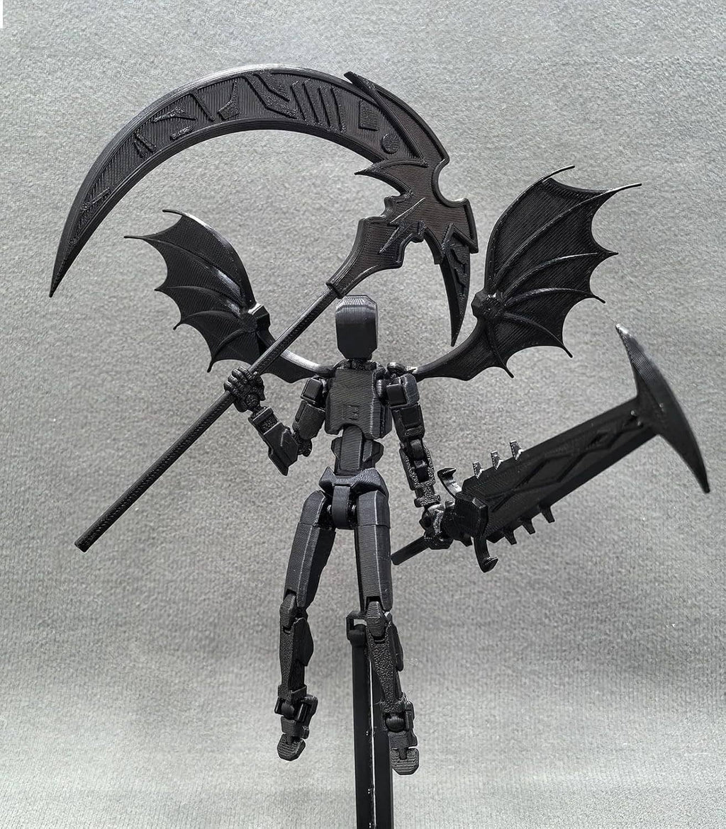 Titan 13 robot action figure with bat wings and spiked armor details, standing