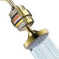 Golden filtered shower head with handheld spray nozzle and many water outlets
