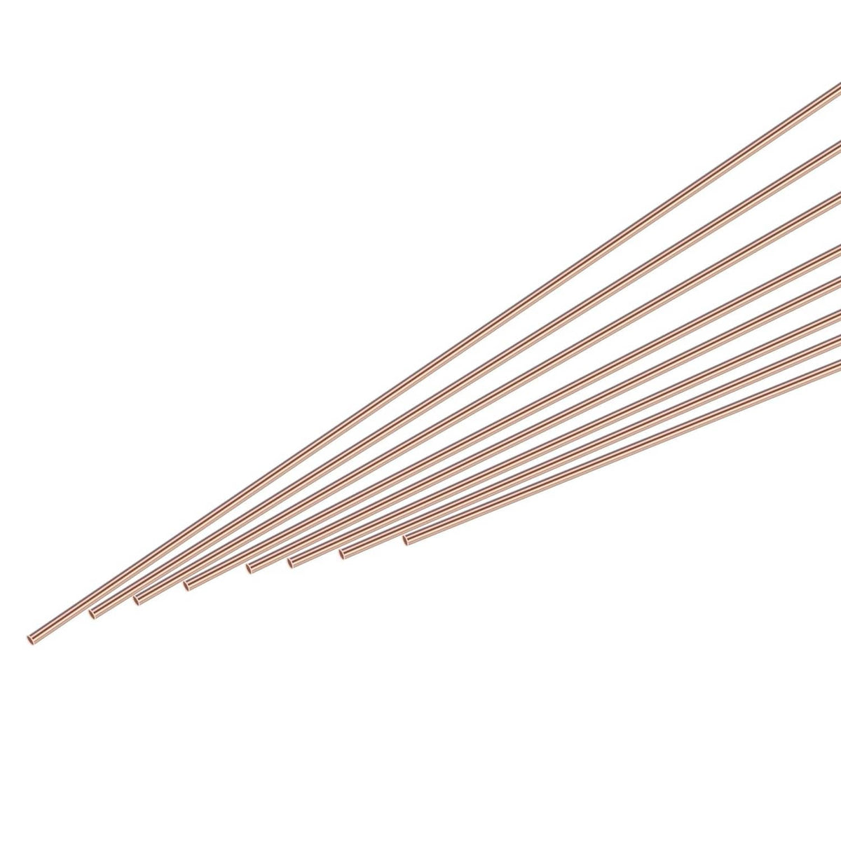 Copper brazing rods, slender straight rods for brazing and soldering