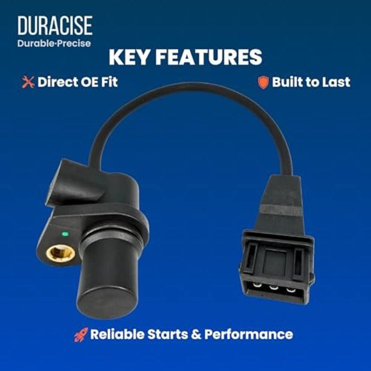 Crankshaft position sensor with black lead and plug-in 4-pin connector