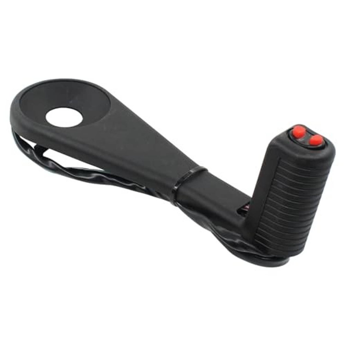 Black trim tilt lever with red switch buttons and circular mounting hole