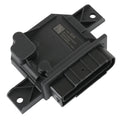 Black fuel pump control module with mounting tabs and electrical connector housing