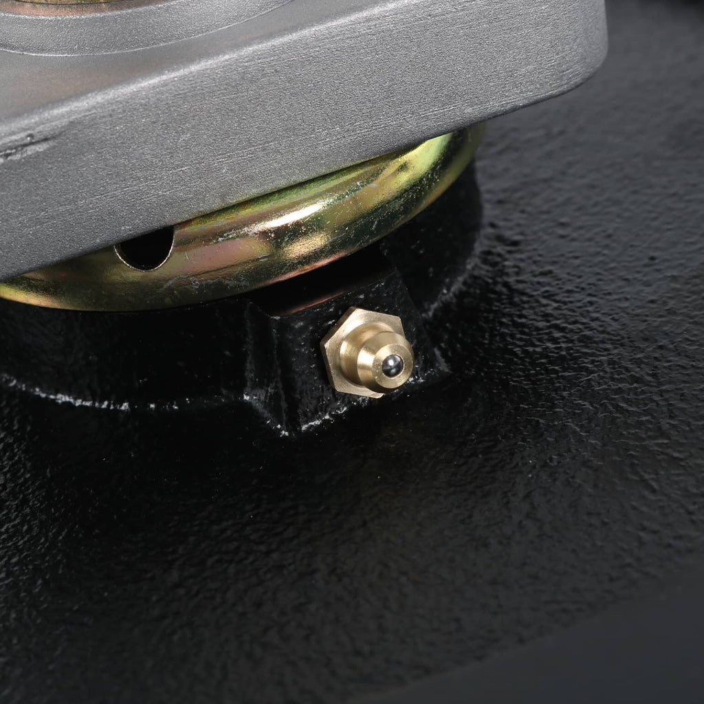 Steel deck spindle housing with mounting bolt and grease fitting