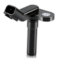 Black engine crankshaft position sensor with 2-pin connector and metal mounting cap