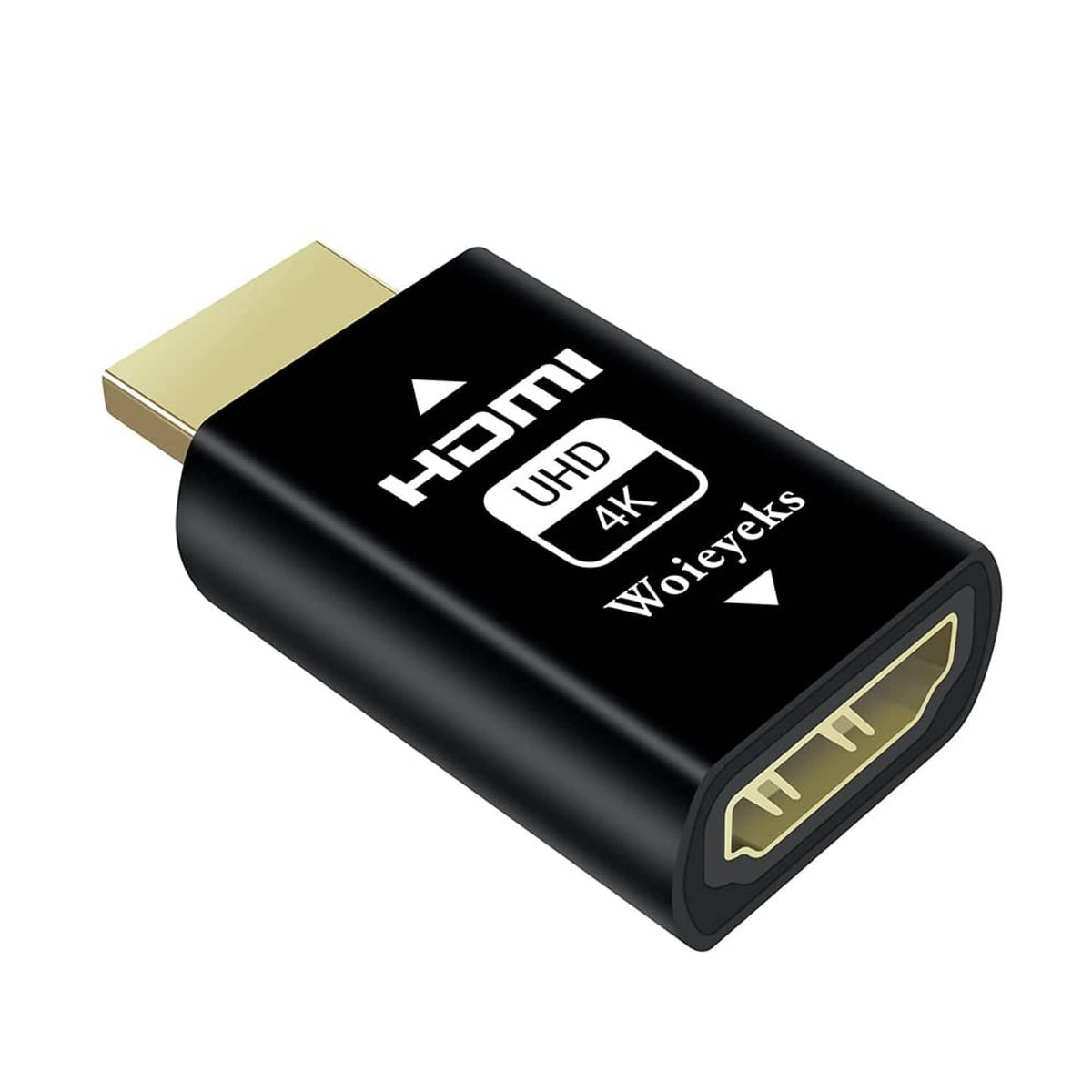 Black HDMI EDID emulator adapter with gold HDMI plug and compact housing