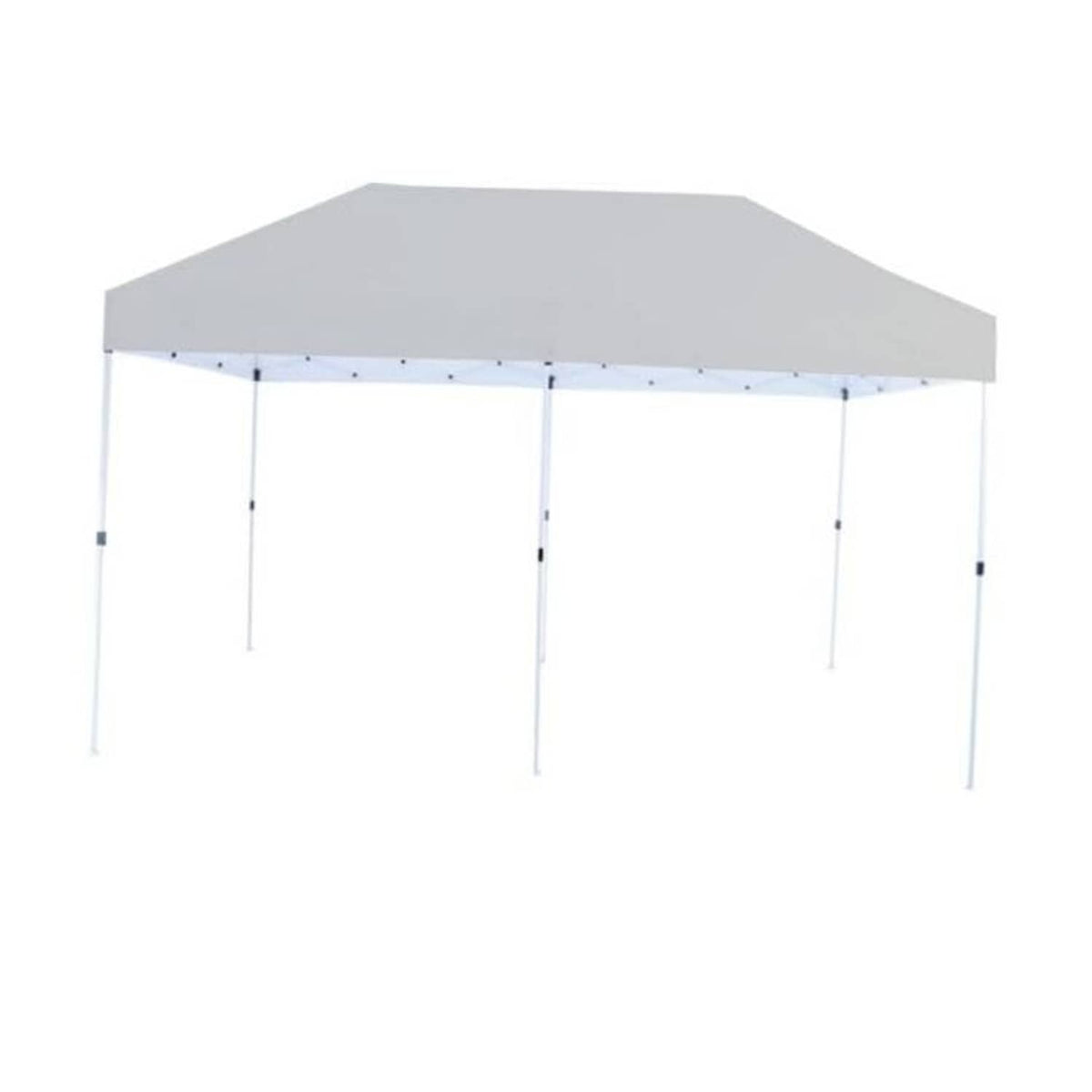 Hexagonal replacement canopy top cover in light gray with hanging side ties