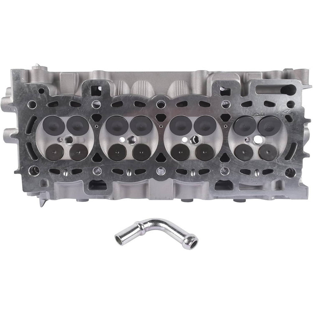 Cylinder head assembly faceplate with cylinder bores and bolt holes, metal finish