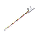 Strain gauge sensor cable with metal mounting tab and multicolor wires