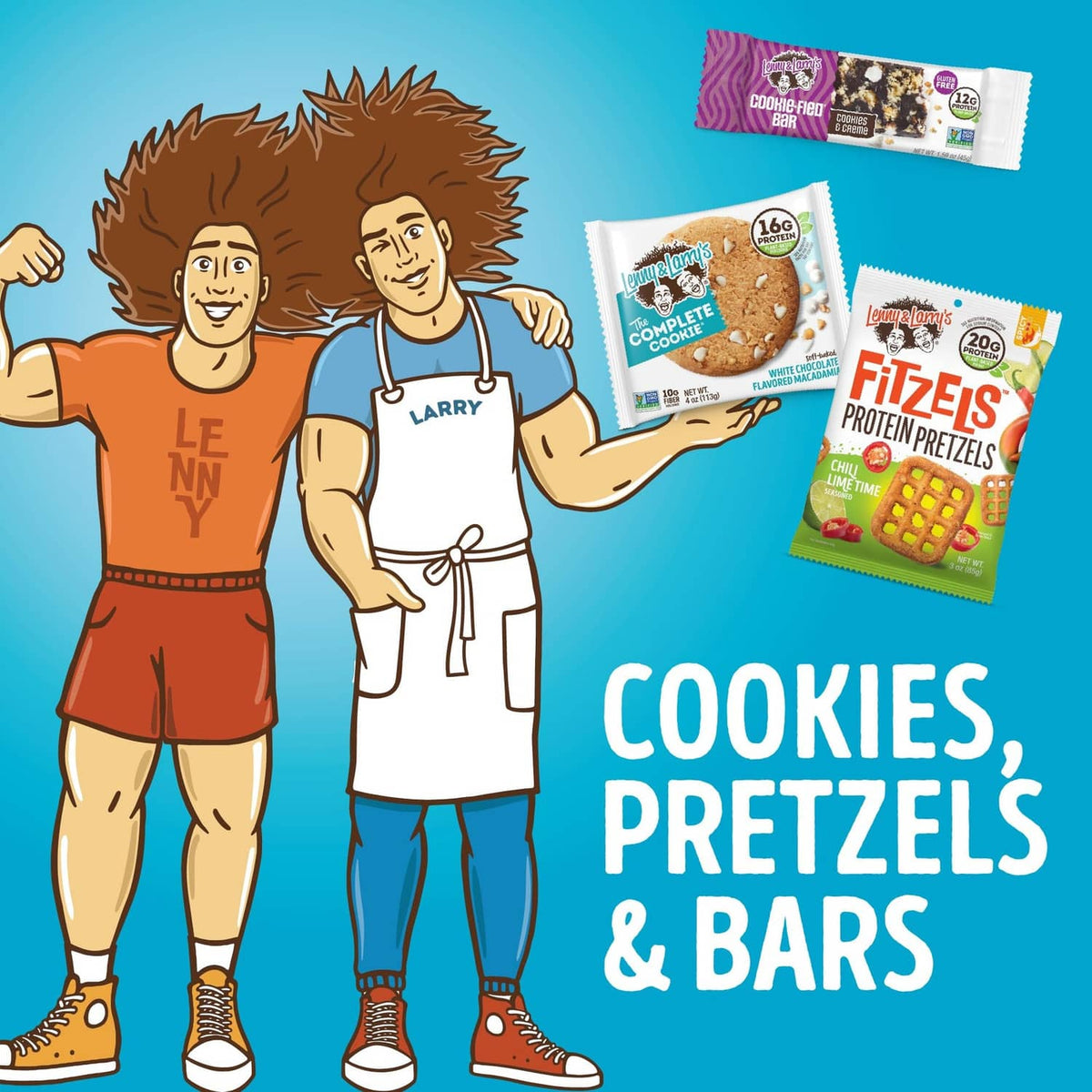 Cookie-fied protein bar multipack and individual bars shown in a promo layout