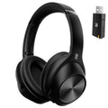 Matte black over-ear noise cancelling headphones with padded earcups and headband