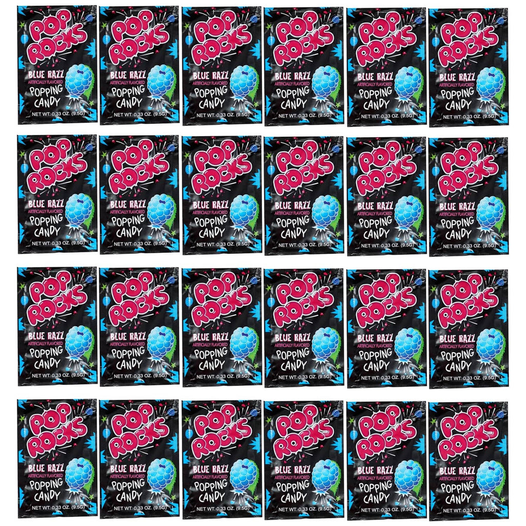 Blue razz popping candy multi-pack with Pop Rocks branded foil packets